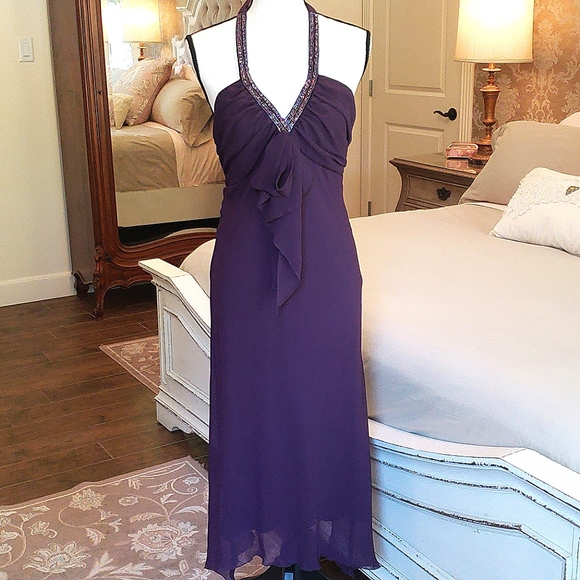 CHRIS MCLAUGHLIN HALTER DRESS - Picture 1 of 6